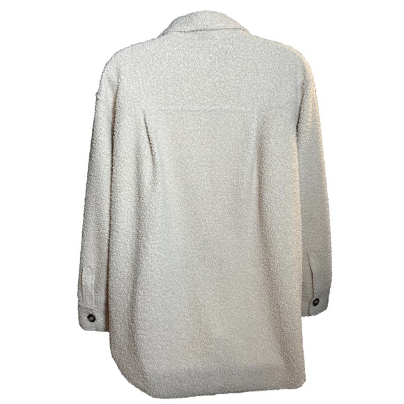 Kori Neutral Cream Oversized Teddy Button Up Shacket - Picture 4 of 6
